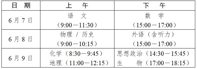 2023年的高考日期_2023高考时间是几月几号_2023年高考安排