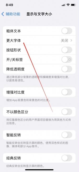 苹果手机怎么调整字体大小-图3